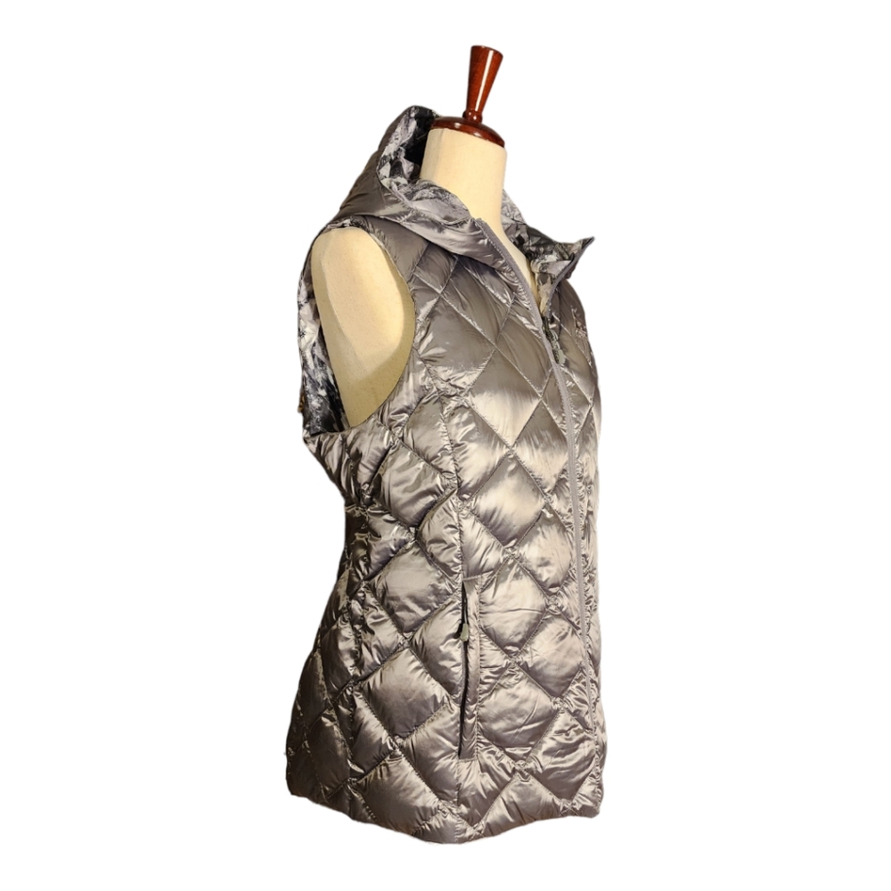 GARRY lightweight down, puffer vest, reversible (zinc/moondust dry brush)